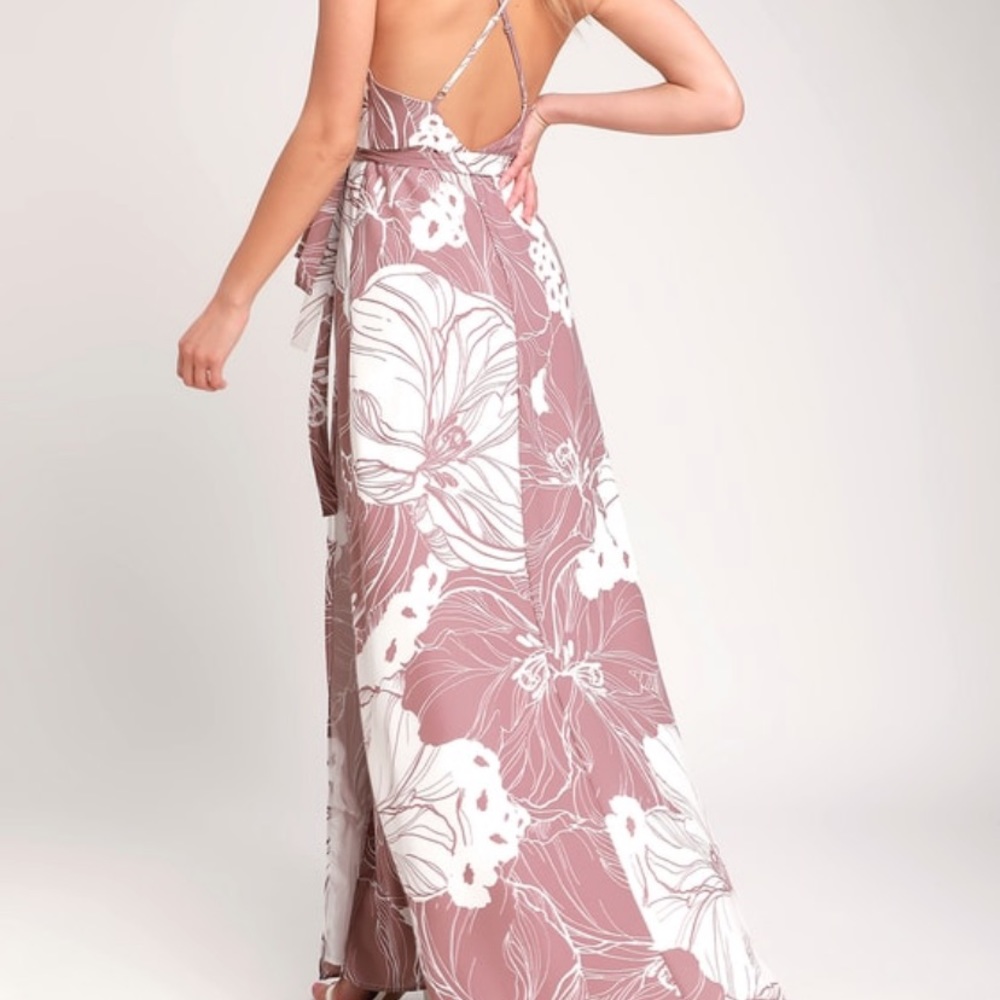 Lulu’s Mauve Wrap Dress